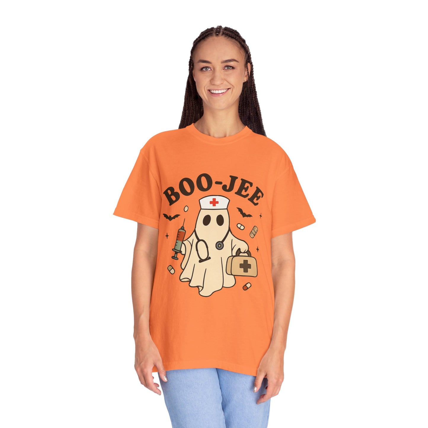 Boo-jee Nurse Halloween Shirt: Funny Ghost Nurse T-Shirt, Spooky Season Nursing Tee, Halloween Nurse Gift for Coworkers