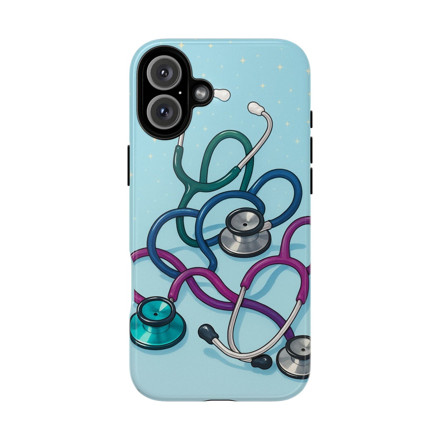 Heartbeat Essentials: Stethoscope Pattern Phone Case (Blue)