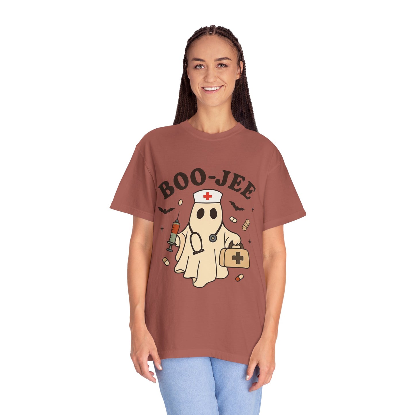 Boo-jee Nurse Halloween Shirt: Funny Ghost Nurse T-Shirt, Spooky Season Nursing Tee, Halloween Nurse Gift for Coworkers