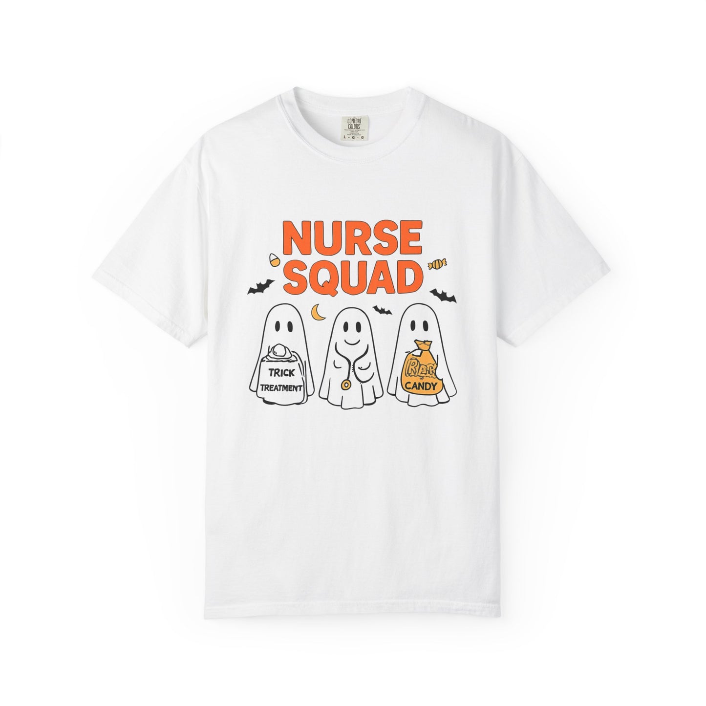 Nurse Squad Halloween Shirt: Cute Ghost Nurse T-Shirt, Spooky Season Nursing Squad Tee, Halloween Nurse Gift for Coworkers