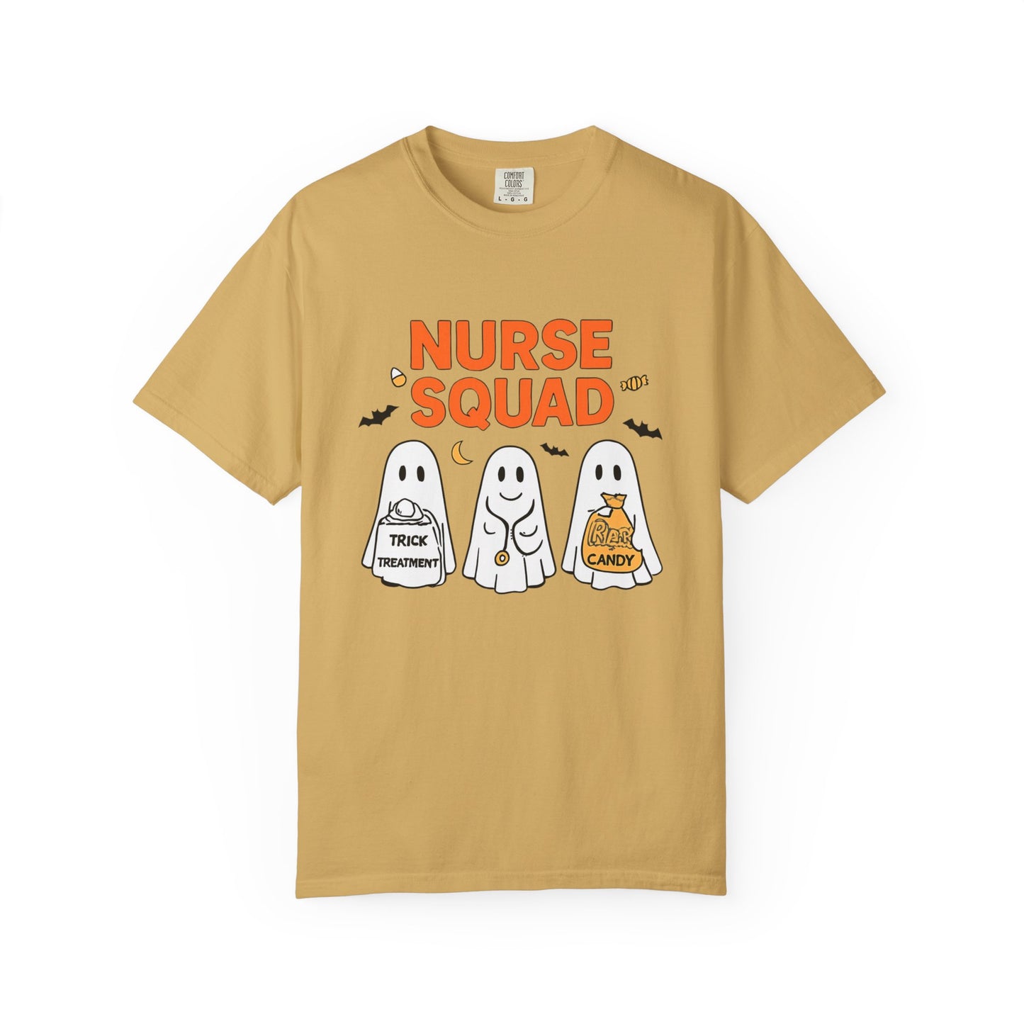 Nurse Squad Halloween Shirt: Cute Ghost Nurse T-Shirt, Spooky Season Nursing Squad Tee, Halloween Nurse Gift for Coworkers