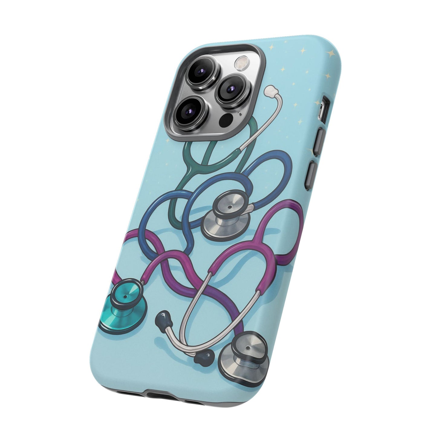 Heartbeat Essentials: Stethoscope Pattern Phone Case (Blue)