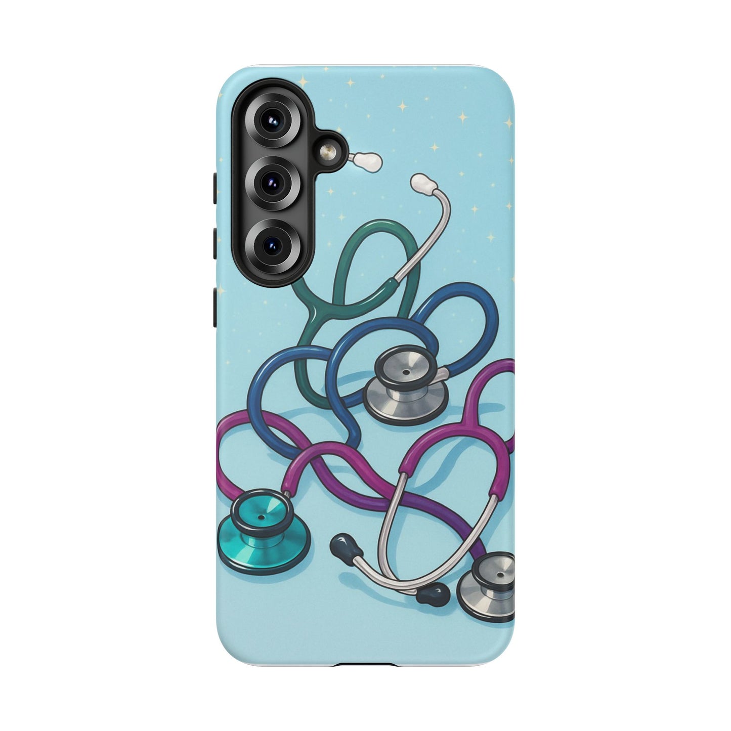 Heartbeat Essentials: Stethoscope Pattern Phone Case (Blue)