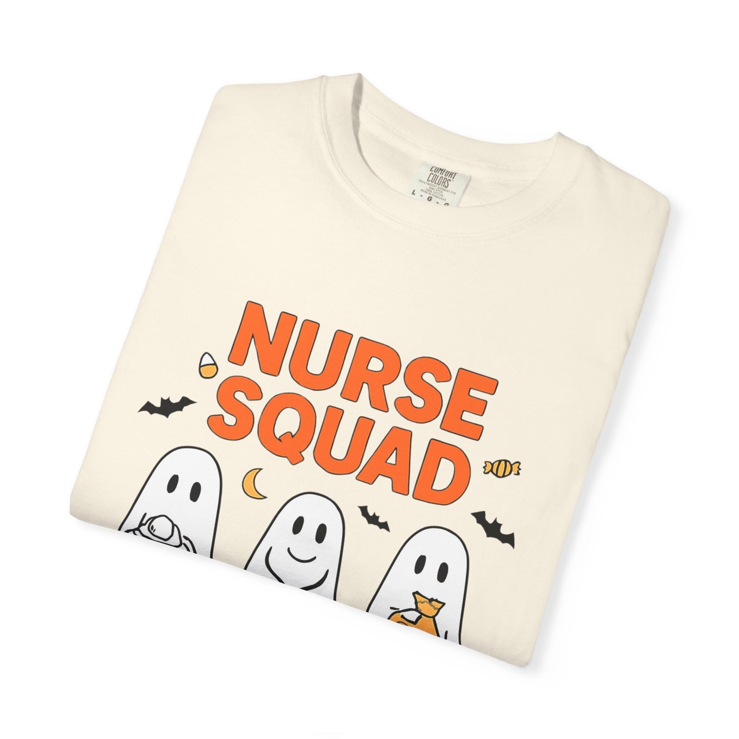 Nurse Squad Halloween Shirt: Cute Ghost Nurse T-Shirt, Spooky Season Nursing Squad Tee, Halloween Nurse Gift for Coworkers