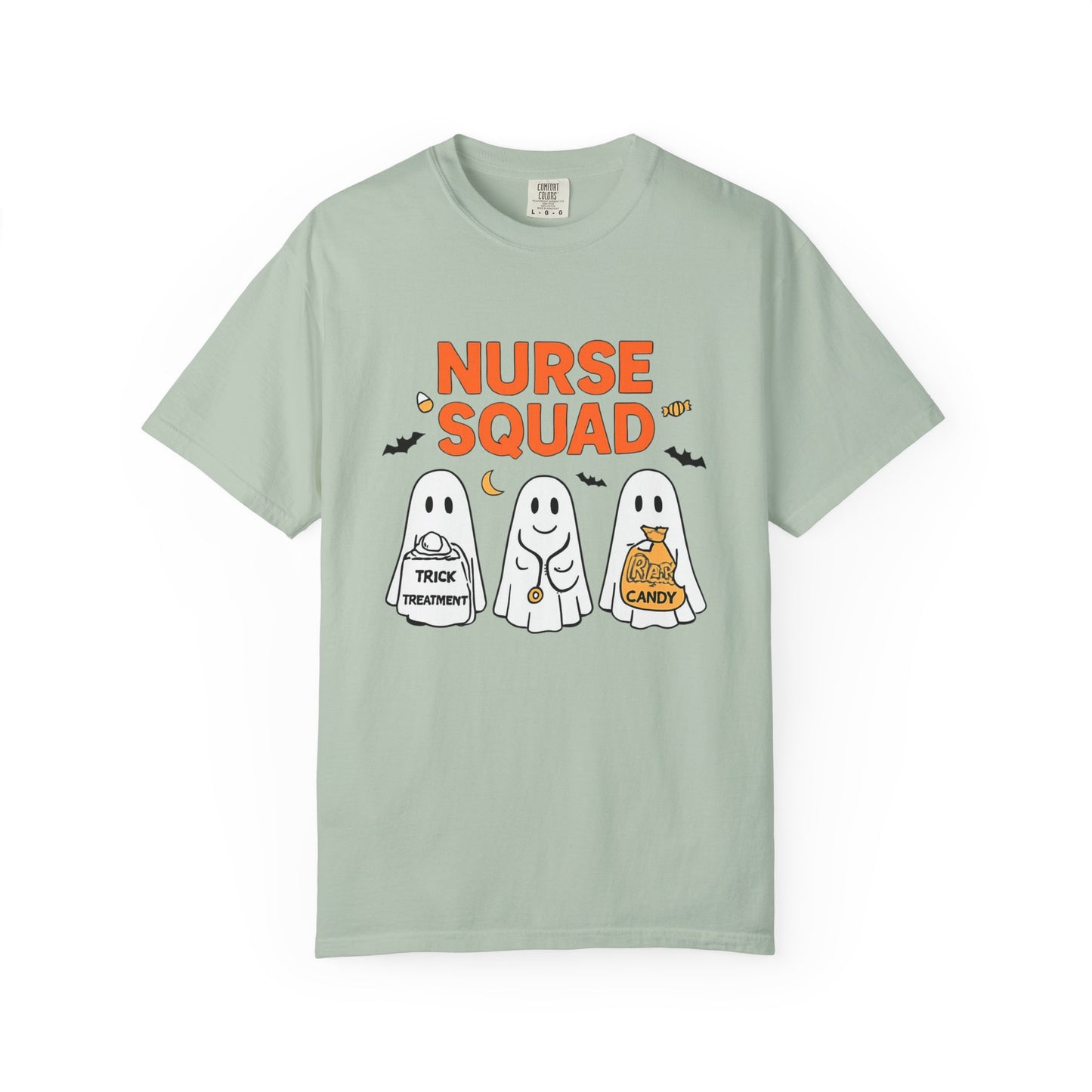 Nurse Squad Halloween Shirt: Cute Ghost Nurse T-Shirt, Spooky Season Nursing Squad Tee, Halloween Nurse Gift for Coworkers