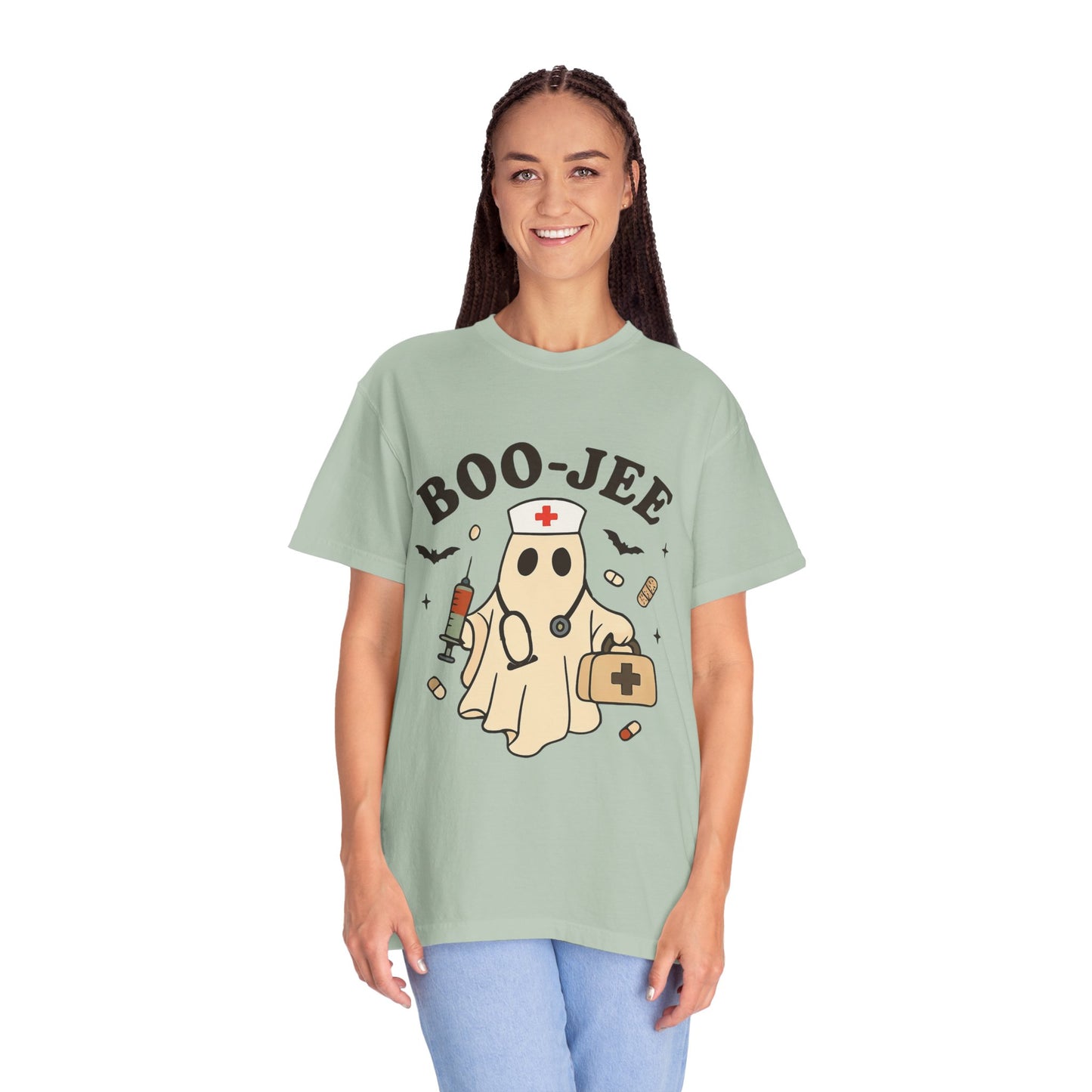 Boo-jee Nurse Halloween Shirt: Funny Ghost Nurse T-Shirt, Spooky Season Nursing Tee, Halloween Nurse Gift for Coworkers