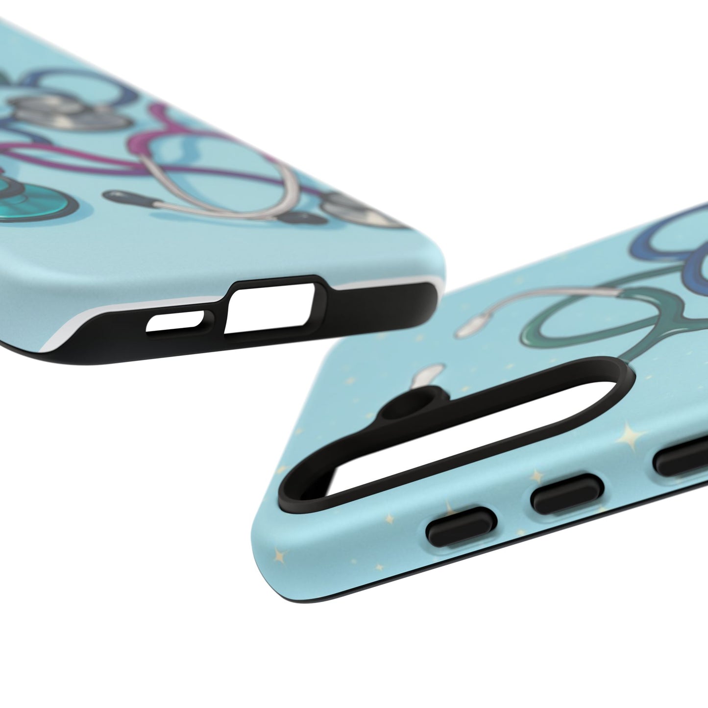 Heartbeat Essentials: Stethoscope Pattern Phone Case (Blue)