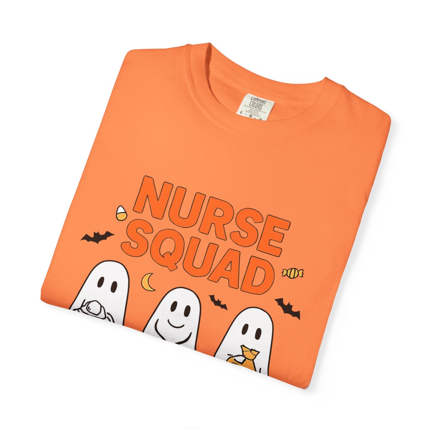 Nurse Squad Halloween Shirt: Cute Ghost Nurse T-Shirt, Spooky Season Nursing Squad Tee, Halloween Nurse Gift for Coworkers