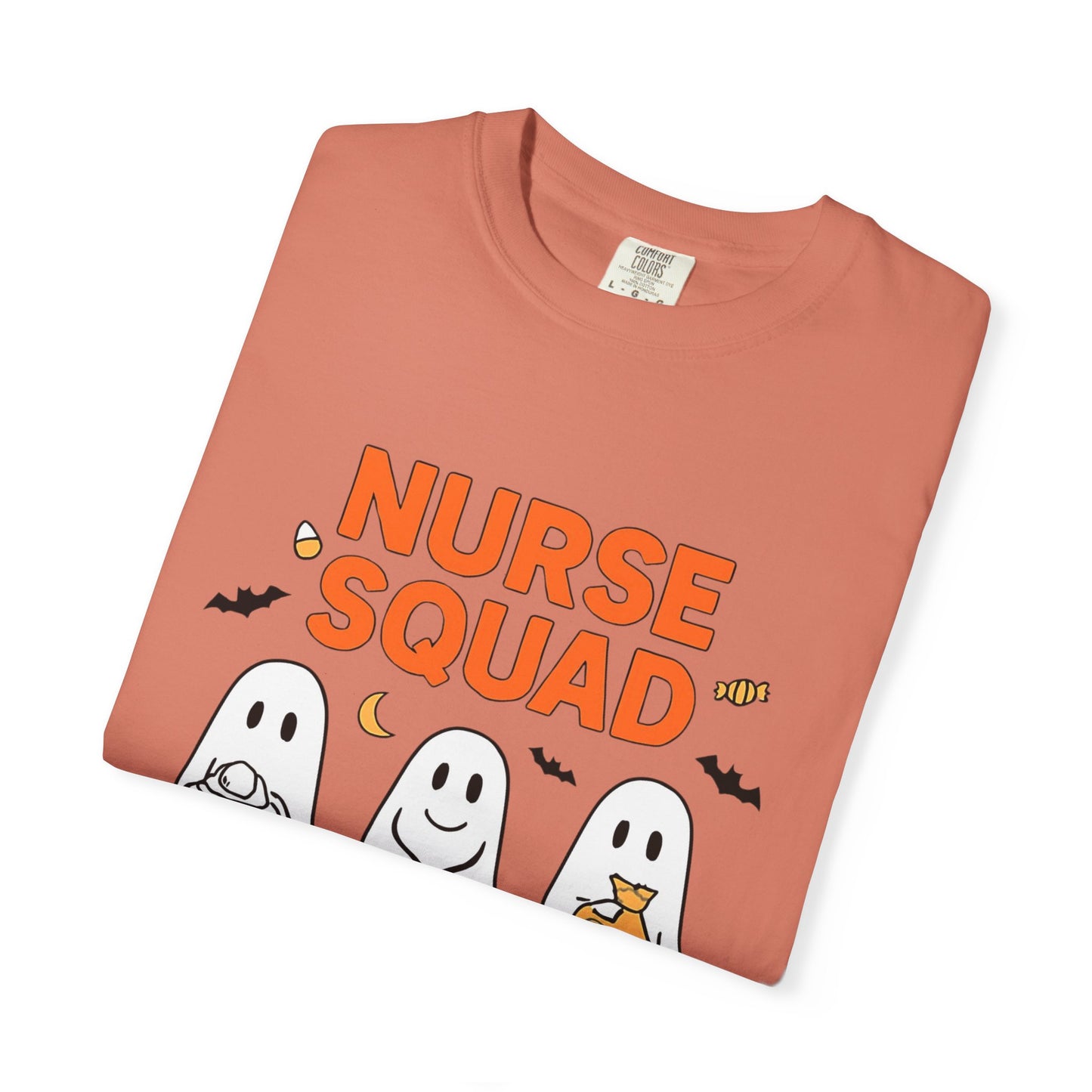 Nurse Squad Halloween Shirt: Cute Ghost Nurse T-Shirt, Spooky Season Nursing Squad Tee, Halloween Nurse Gift for Coworkers
