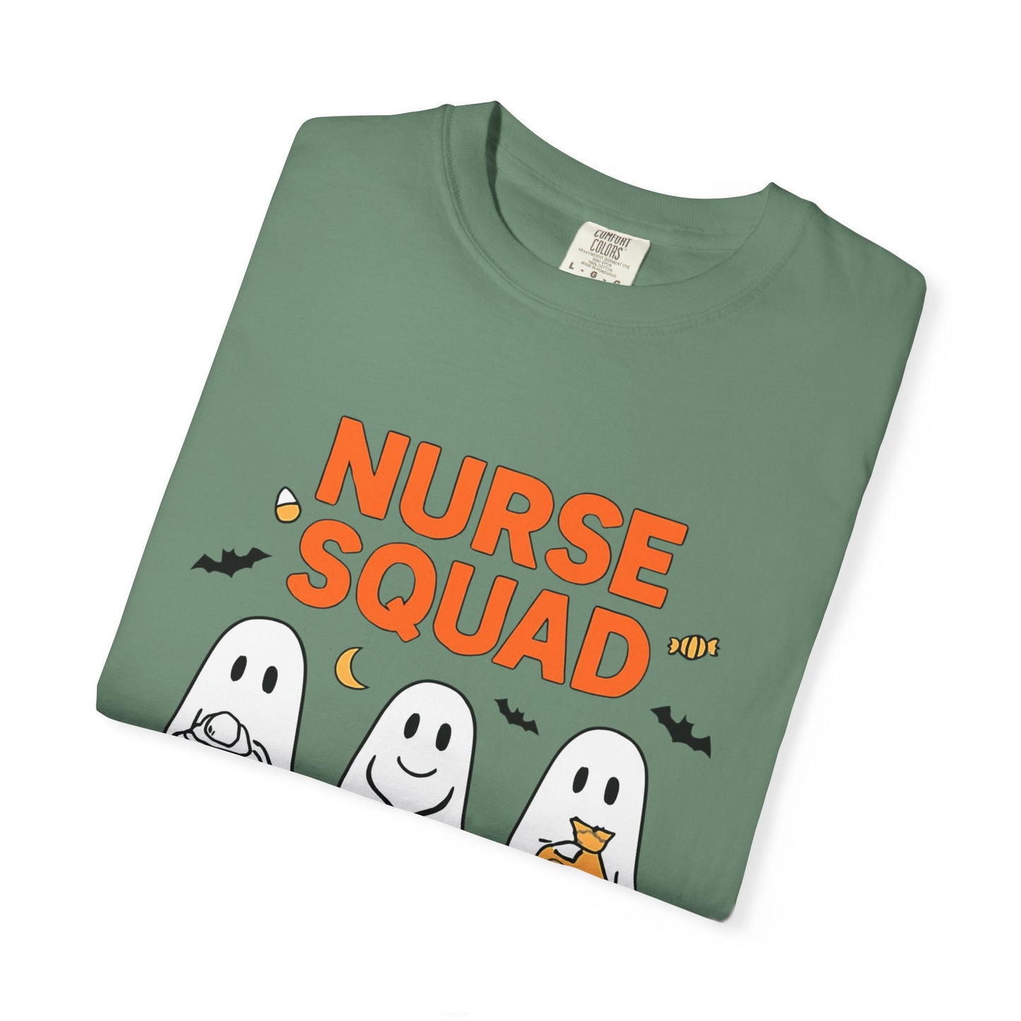 Nurse Squad Halloween Shirt: Cute Ghost Nurse T-Shirt, Spooky Season Nursing Squad Tee, Halloween Nurse Gift for Coworkers