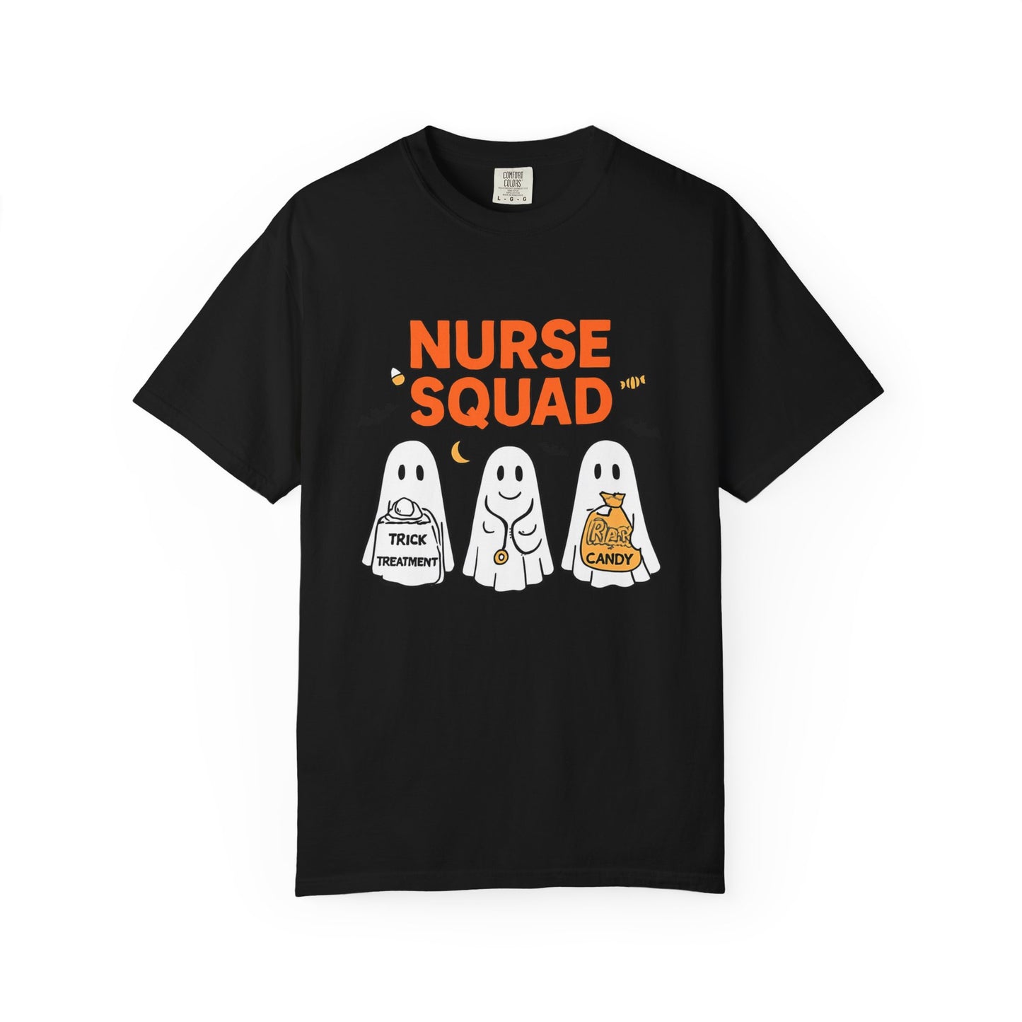 Nurse Squad Halloween Shirt: Cute Ghost Nurse T-Shirt, Spooky Season Nursing Squad Tee, Halloween Nurse Gift for Coworkers