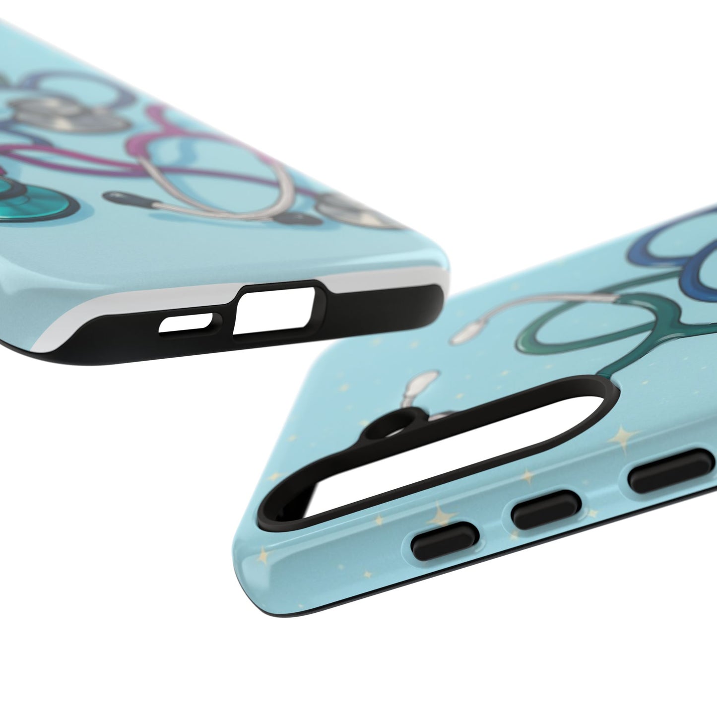 Heartbeat Essentials: Stethoscope Pattern Phone Case (Blue)