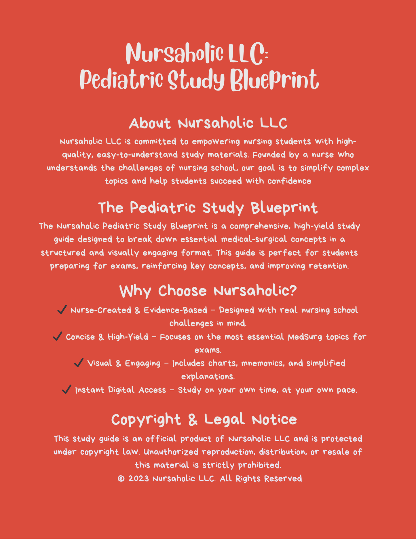 Complete Pediatric Study Guide Blue Print