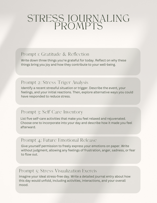 Stress Management: Journaling Prompts
